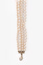Pre-loved Chanel™ 2014 Multi-strand Layered Faux Pearl Necklace with CC Drop