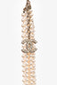 Pre-loved Chanel™ 2014 Multi-strand Layered Faux Pearl Necklace with CC Drop