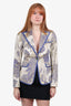 Etro Multicolor Cotton Floral Print Blazer Size 42