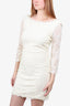 Diane von Furstenberg White Lace Long Sleeve Dress Size 8