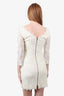 Diane von Furstenberg White Lace Long Sleeve Dress Size 8
