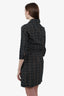 Burberry Black Printed Shirt Dress With Tie size 6