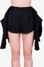 Alexander Wang Black Wool Shorts With Shirt Tie Waist Size 2