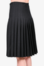 Burberry London Black Wool Pleated Midi Kilt Skirt Size 4 US