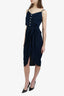 Reformation Navy 'Rianne' Midi Dress Size 8