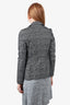 Akris Punto Black White Check Zip Jacket Size 6