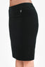 Gucci Black Velvet Midi Skirt Size 38