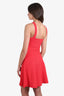 T by Alexander Wang Red Ribbed Sleeveless Mini Dress Est. Size M