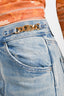 Celine Blue Denim Triomphe Hardware 'Jane' Flare Jeans Size 28