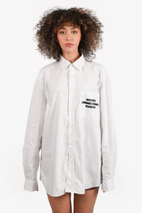 Burberry London White Graphic Button Down Shirt Size XXL