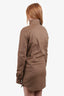 Rick Owens Brown Wool Button Up Jacket Size 24