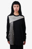 Rick Owens F/W18 Black/Grey Draped Detail T-Shirt Size 8 US