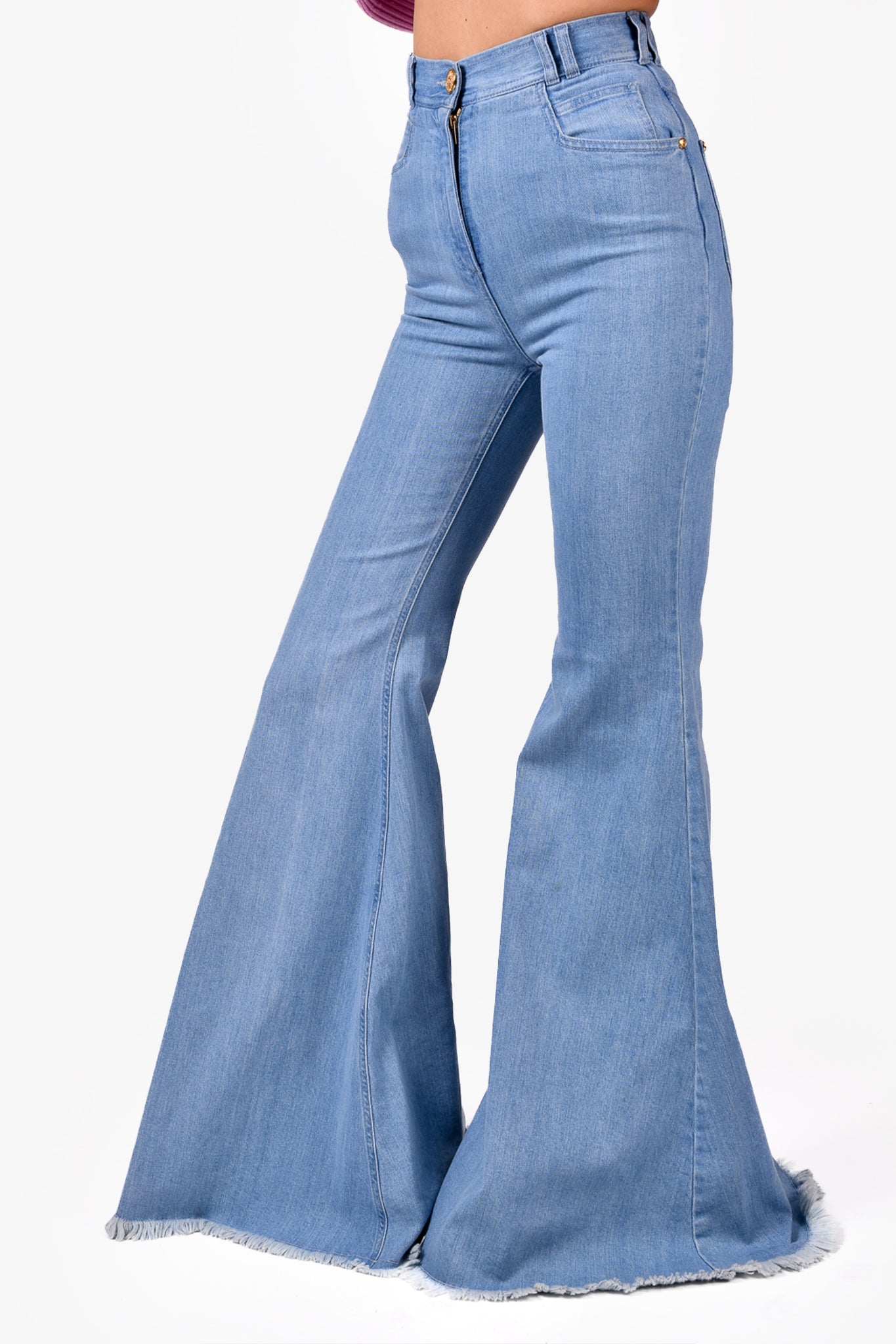 Balmain Light Blue Denim Mega Flared Jeans Size 36 – Mine & Yours