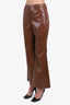 Wilfred Brown Leather Wide Leg Pants Size 12
