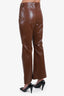 Wilfred Brown Leather Wide Leg Pants Size 12