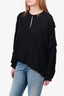 Zadig & Voltaire Black Ruffle Sleeve Cropped Top