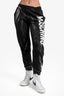 Moschino Couture Black/White Logo Crewneck Cropped Sweater with Sweatpants Set Size 4