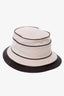 Hermes Black Canvas/Tan Leather Bucket Hat Size 56