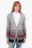 Missoni Silver / Burgundy Knit Cardigan Size 42