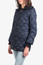 Salvatore Ferragamo Navy Nylon Quilted Puffer Jacket Size 40