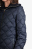 Salvatore Ferragamo Navy Nylon Quilted Puffer Jacket Size 40