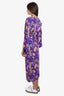 Smythe Multicolor Floral Print Twisted Dress Size S