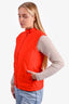 Prada Red Nylon Zip Vest Size 40