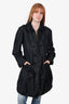 Dolce & Gabbana Black Nylon Trench Coat Size 44