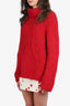 Smythe Red Alpaca Turtle Neck Sweater Size S
