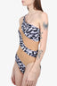 Norma Kamali Animal Print One-Piece Bathing Suit size Large