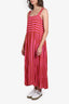 Natalie Martin Pink Striped Maxi Dress Size S