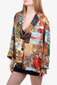 La Prestic Ouiston Multicolor Silk Patterned Blazer Size 1