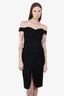 Nicholas Black Lace Cut Out Off Shoulder Midi Dress size 4