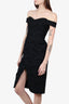 Nicholas Black Lace Cut Out Off Shoulder Midi Dress size 4