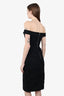 Nicholas Black Lace Cut Out Off Shoulder Midi Dress size 4