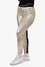Paco Rabanne Gold Metallic Leggings Size 2