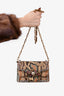 Gucci Multicolour Python Crystal Bee Embellished Mini Broadway Chain Bag