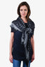 Louis Vuitton Black Metallic Silk/Wool Monogram Scarf