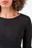 Wolford Black Sheer/Lace Top Size S