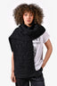 Chanel Identification Black 'CC' Logo Wool Scarf