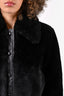 Sandro Black Leather/Faux Fur Bomber Size 0