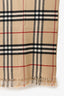 Burberry Beige/Nova Check Wool/Cashmere Pocket Oversized Scarf
