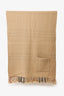 Burberry Beige/Nova Check Wool/Cashmere Pocket Oversized Scarf