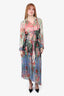 Zimmermann Floral Sheer Long Sleeve Silk Dress size 2
