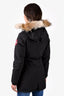 Canada Goose Black "Victoria" Fur Hooded Parka Down Coat Size 2XS