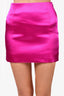 Frame Fuchsia Satin Blazer + Mini Skirt Set