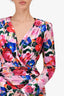 Ronny Kobo Pink Floral Velvet Mini Dress Size S