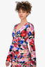 Ronny Kobo Pink Floral Velvet Mini Dress Size S
