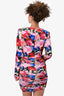 Ronny Kobo Pink Floral Velvet Mini Dress Size S