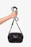 Gucci Black Leather Quilted 'Marmont' Crossbody Bag (As Is)
